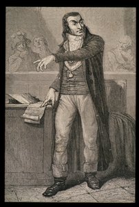 Antoine Quentin Fouquier-Tainville (1747-95) como Fiscal Público del Tribunal Revolucionario, grabado por Blanpain de French School